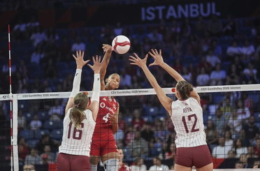 A Milli Kadın Voleybol Takımı, Letonya'ya set vermedi