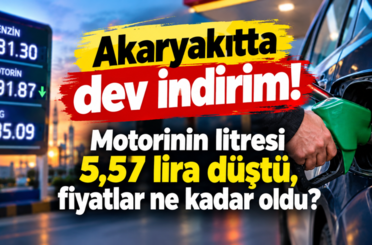 Akaryakıtta dev indirim! Motorinin litre fiyatı 5 lira 57 kuruş düştü