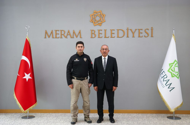 Başkan Kavuş, Meram İlçe Güvenlik Müdürü Fırat Baloğlu’nu ağırladı