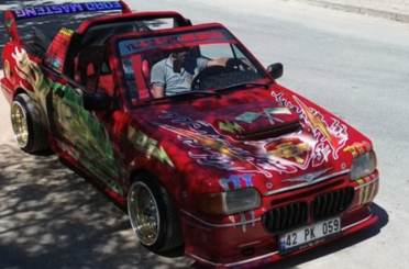 Konya’da 5 yıllık emeğin ürünü: Usta zanaatkârdan Lightning McQueen temalı araç