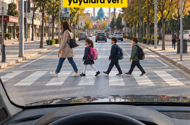 Konya’da sürücülere yaya geçidi ve okul çevresi uyarısı