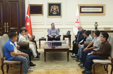 Konya’nın genç izcilerinden Mustafa Çiftçi’ye ziyaret