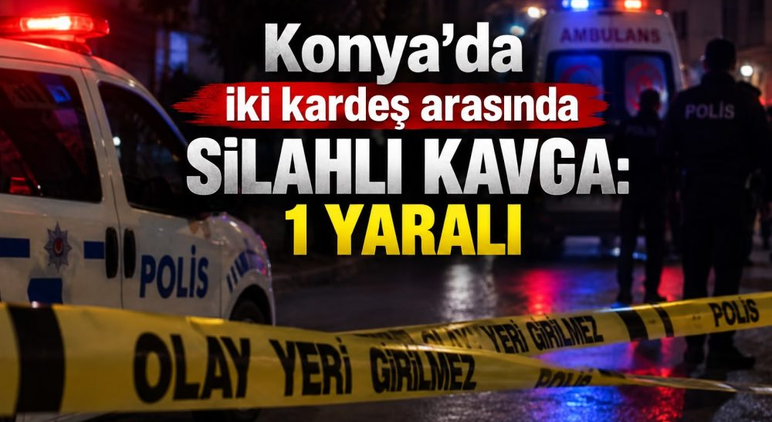 Konya’da iki kardeş arasında silahlı kavga: 1 yaralı